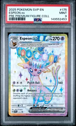2025 POKEMON SVP EN-SV BLACK STAR PROMO #175 ESPEON EX PSA 9 - Image 1