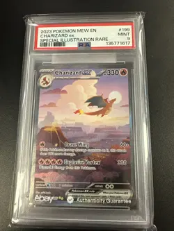 2023 POKEMON MEW EN-151 SPECIAL ILLUSTRATION RARE #199 CHARIZARD EX PSA 9 - Image 1