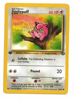 Pokemon Card: Jigglypuff 54/64 1st Edition Jungle Set Rare! GD - Image 1
