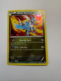 Pokemon TCG BW Boundaries Crossed White Kyurem 102/149 Cracked Ice Holo-bent - Image 1