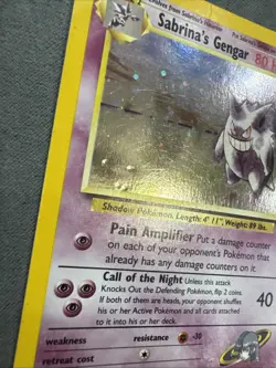 Pokemon Sabrina's Gengar 14/132 Gym Challenge Rare Holo MP - Image 2