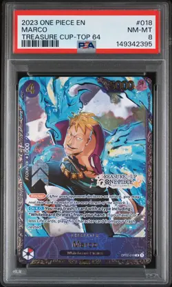 Marco OP02-018 | Treasure Cup Top 64 PSA 8 One Piece - Image 1