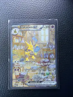 Pokemon TCG Alakazam EX Holo Card 201/165 Scarlet & Violet 151 Series English LP - Image 1