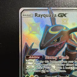 Shiny Rayquaza GX 177a/168 Hidden Fates Full Art Promo Pokemon Card NM - Image 2