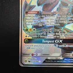 Shiny Rayquaza GX 177a/168 Hidden Fates Full Art Promo Pokemon Card NM - Image 4