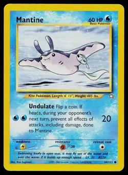 Pokemon Card Neo Genesis Mantine 64/111 Common - Image 1