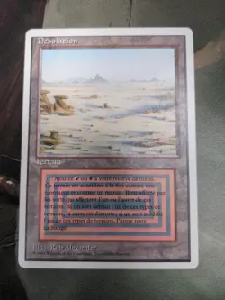 MTG MP - Badlands - FRENCH FWB (Revised) Desolation MP Magic the Gathering! - Image 1