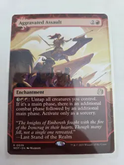 mtg, Aggravated Assault Wilds of Eldraine: Enchanting Tales Regular NM - Image 1