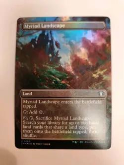 Myriad Landscape - FOIL BORDERLESS - Commander Masters - CUC NM MTG Near Mint - Image 1