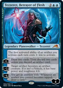 NM - Foil - Tezzeret, Betrayer of Flesh - 84 - Kamigawa: Neon Dynasty - Image 1