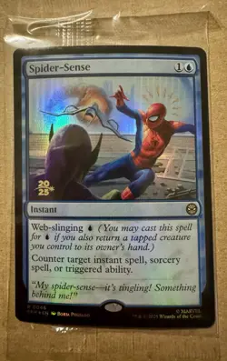 Spider-Sense Prerelease 0046 Sealed Foil Promo MTG Marvel’s Spider-Man SPM Magic - Image 1