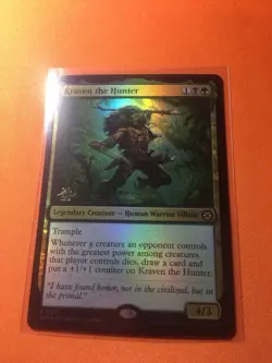 MTG Magic The Gathering Kraven The Hunter LP Foil Prerelease Promo Spider-Man - Image 1