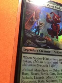 MTG Magic The Gathering Spider-Ham, Peter Porker LP Foil Rare Prerelease Promo - Image 2