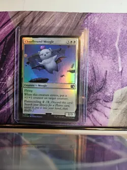 Cloudbound Moogle 11 Common FINAL FANTASY Magic: The Gathering Foil Near Mint - Image 1