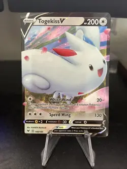 Togekiss V Ultra Rare Holo Full Art Pokemon Vivid Voltage 140/185 - Image 1
