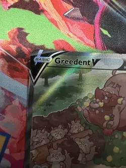 Pokemon Greedent V 257/264 Full Art Holo Fusion Strike *READ DESCRIPTION* - Image 4