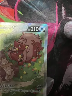 Pokemon Greedent V 257/264 Full Art Holo Fusion Strike *READ DESCRIPTION* - Image 5