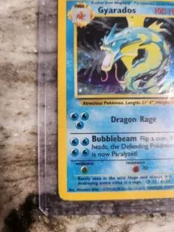 Pokemon TCG Gyarados Holo Unlimited Rare Card 7/130 Base Set 1 - Image 4