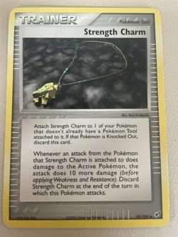 Pokemon TCG Strength Charm EX Deoxys 92/107 Regular Uncommon NM - Image 1