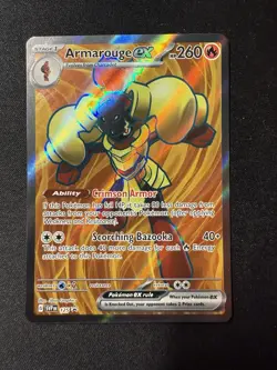 Armarouge ex SVP125 Black Star Promo Full Art Holo Pokemon Card Fire Type - Image 1