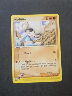 Meditite 37/97 Dragon Uncommon Pokemon TCG MP - Image 1