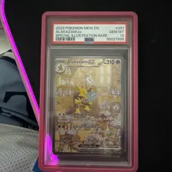 2023 POKEMON MEW EN-151 SPECIAL ILLUSTRATION RARE #201 ALAKAZAM EX PSA 10 - Image 1