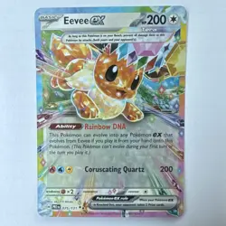 Eevee ex 075/131 SV: Prismatic Evolutions Tera Holo Pokemon TCG - Image 1