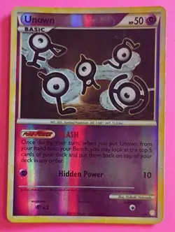 Unown 55/123 Uncommon HeartGold & SoulSilver Pokemon Reverse Holo MP - Image 1
