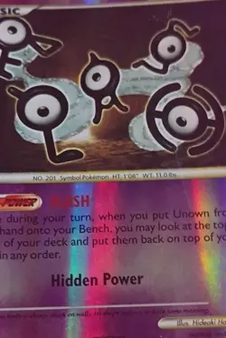 Unown 55/123 Uncommon HeartGold & SoulSilver Pokemon Reverse Holo MP - Image 3