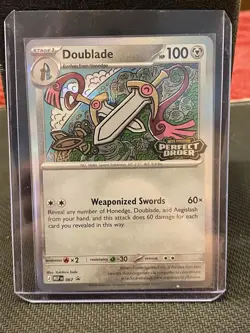 NEAR MINT STAFF Pokemon TCG Doublade Mega Evolution Perfect Order Promo Holo - Image 4