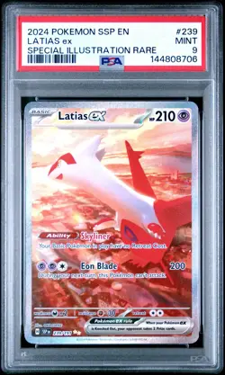 2024 Pokemon PSA 9 Latias ex #239/191 S&V Surging Sparks SIR Special Illust Rare - Image 1
