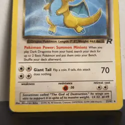 Pokemon Dark Dragonite TCG Card 22/82 Non-Holo Wizards of The Coast 1999 - Image 3