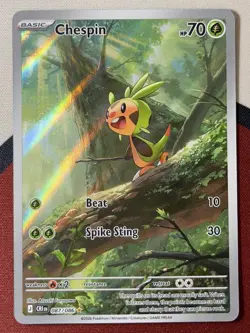 Chespin 87/86 Illustration Rare Pokemon Chaos Rising ME04 NM - Image 1