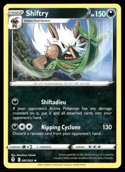 2021 Evolving Skies Set Pokemon Card 097 Shiftry NM - Image 1