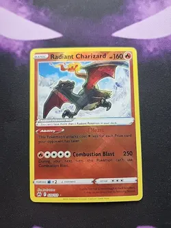 Pokemon TCG Radiant Charizard Crown Zenith Holo Card 020/159 NM Condition - Image 1
