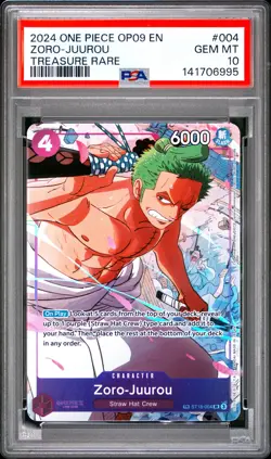 Zoro-Juurou PSA10 2024 One Piece Op09-Emperors Treasure Rare #004 - Image 1