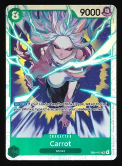 2026 ONE PIECE CARROT SUPER RARE SR #EB04-013 THE AZURE SEA'S SEVEN ENGLISH - Image 1