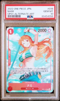 Nami R P OP01 016 PSA10 One Piece Card Rare Collector Japan Mint - Image 1