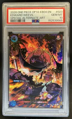 2025 One Piece Seven Warlords Edward Weevil Promo #eb01-023 PSA 10 - Image 1