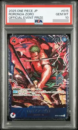 PSA 10 Roronoa Zoro Flagship Battle 2025 Top 8 Prize ST21-015 One Piece JPN - Image 1