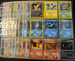 Lot of 90 ALL HOLO Vintage Pokemon Card Binder Collection - Image 1