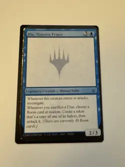 Blu, Mansion Prince GenCon 2025 Unknown Event Playtest MTG Magic Gavin Verhey - Image 1