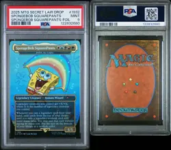 SpongeBob SquarePants MTG Secret Lair Rainbow Foil | PSA 9 | 2025 Magic - Image 3