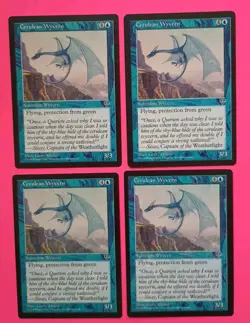 Magic the Gathering MTG Mirage CERULEAN WYVERN X 4 LP/EX U 1996! - Image 1
