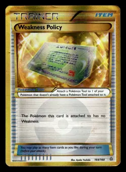 Weakness Policy 164/160 Secret Rare Primal Clash Pokemon Card - Image 1