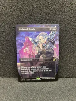 ANIME BORDERLESS POLLUTED BONDS Wilds of Eldraine Magic the Gathering Read Descr - Image 1