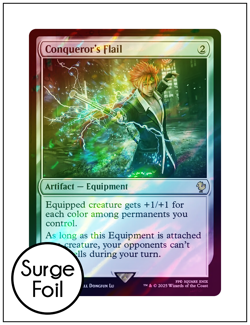 Conqueror's Flail, Surge Foil, Final Fantasy Commander, Magic MTG NM - Image 1