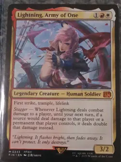 Magic the Gathering Lighting Army of One Final Fantasy Card - Image 1
