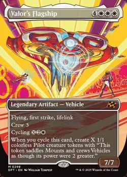 Valor's Flagship - Foil Extended Art DFT LP MTG - Image 1