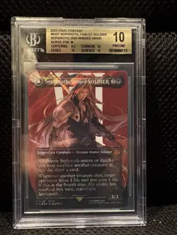 Sephiroth Fabled SOLDIER Borderless Surge Foil BGS 10 Pristine Final Fantasy MTG - Image 1